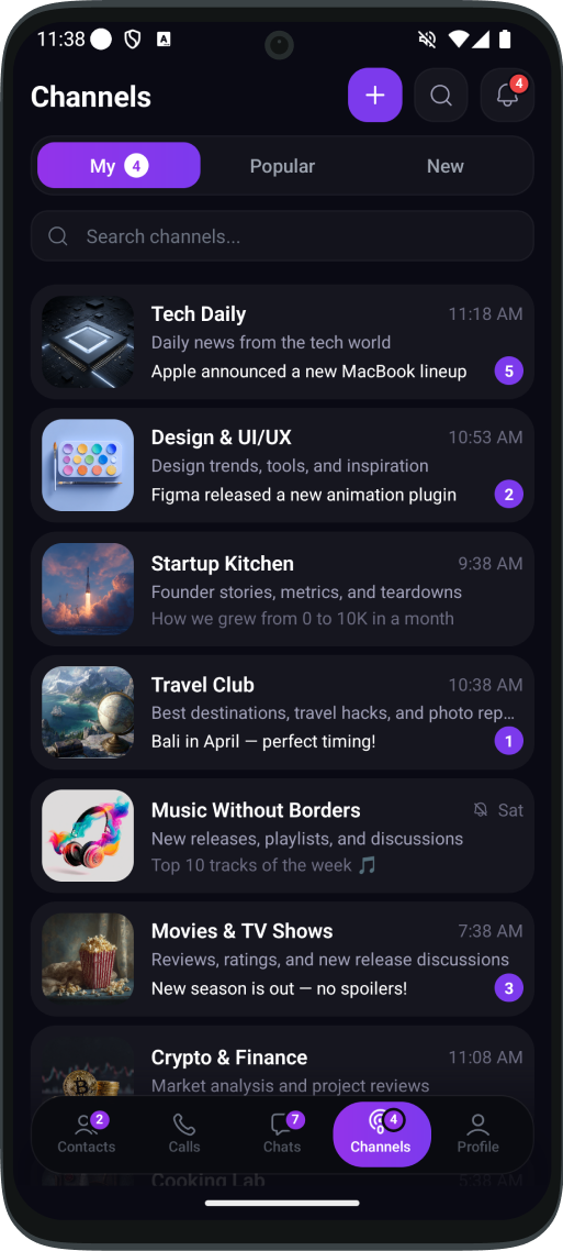 CHANNELS screenshot 1